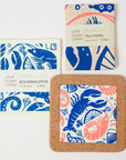 Seafood Platter | Cork and Tile Trivet, Tea Towel and Dishcloths