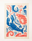 Organic Tea Towel | Seafood Platter