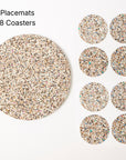 Beach Clean Placemats and Coasters | Round Set of 8