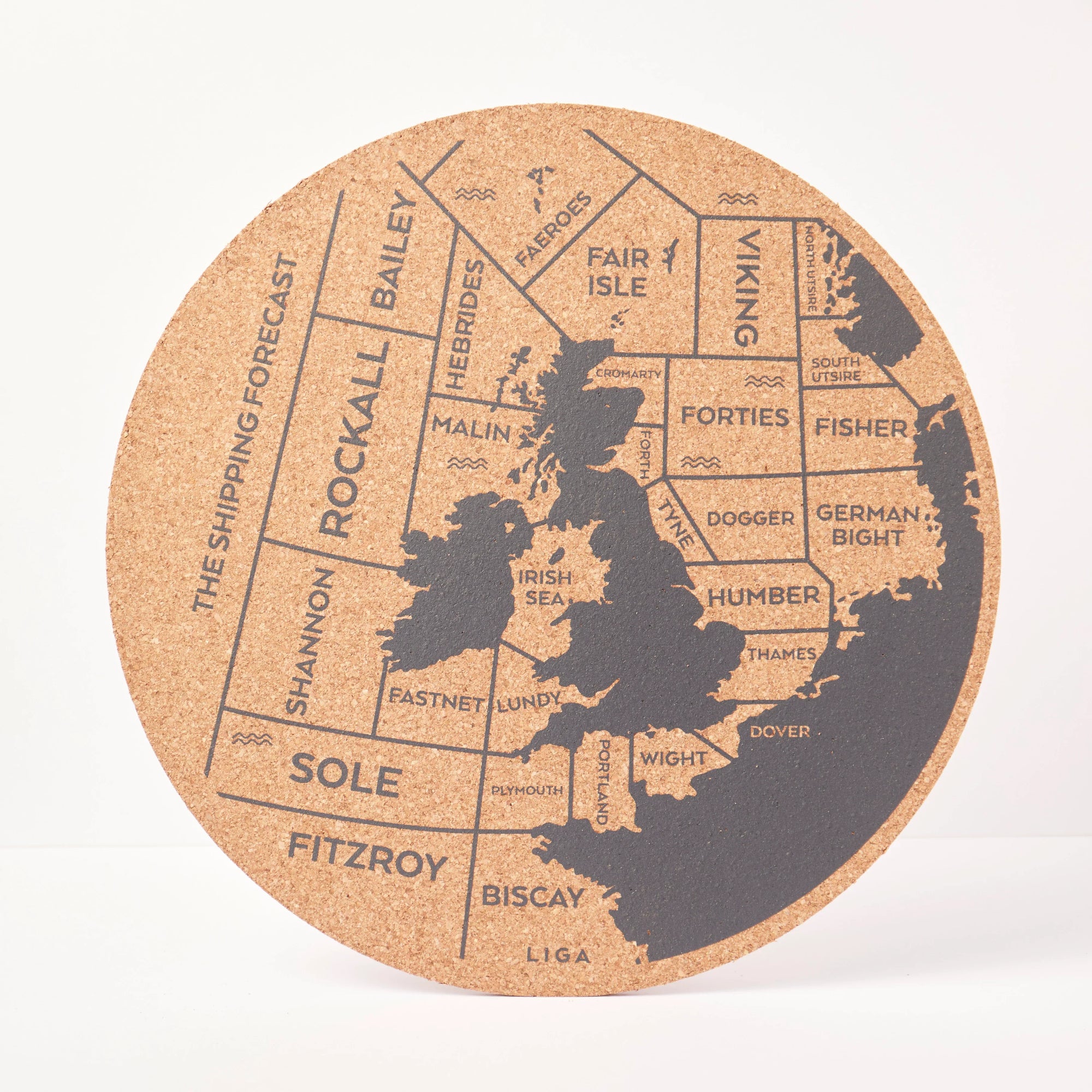 Cork Coasters | Shipping Forecast | Set of 4