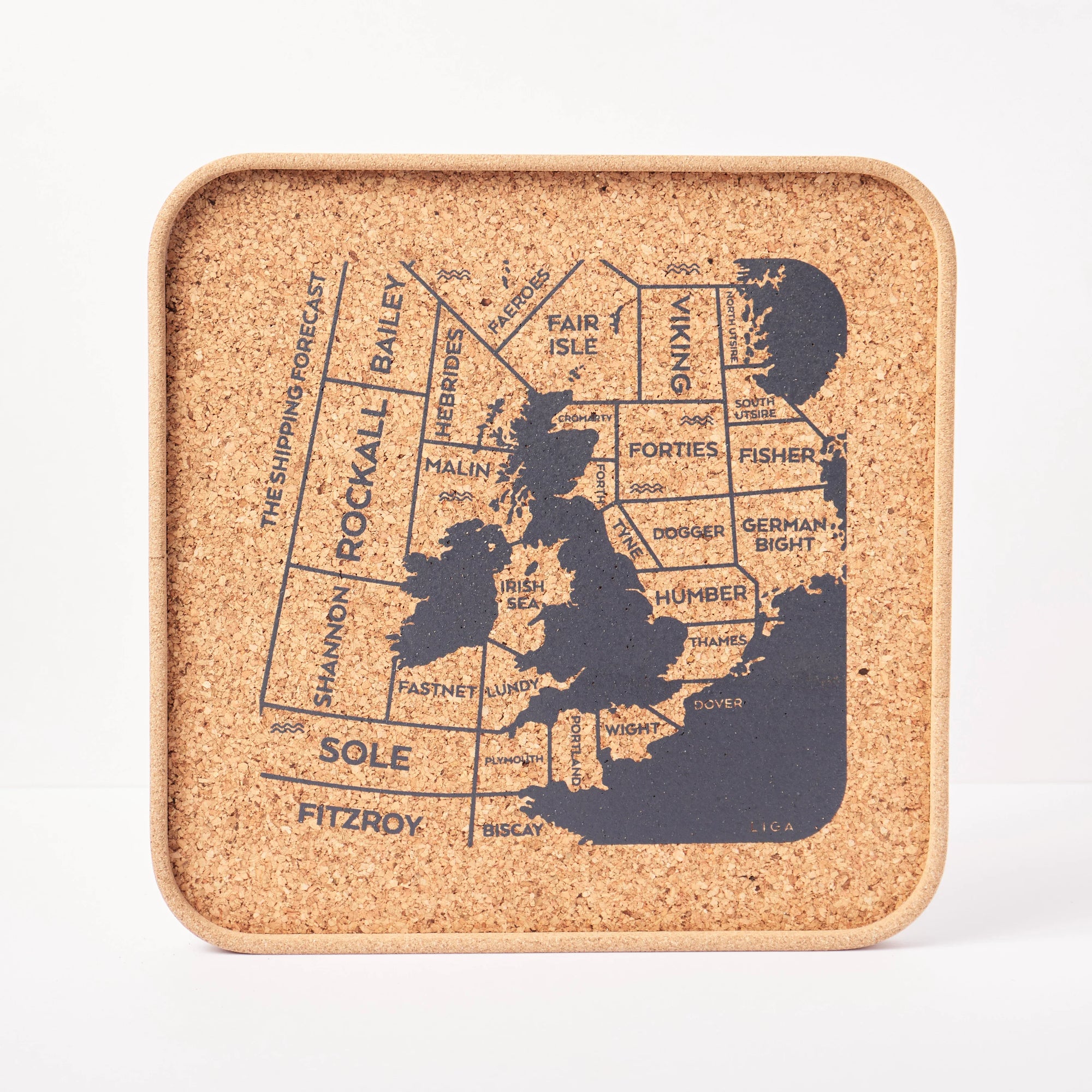 Cork Coasters | Shipping Forecast | Set of 4