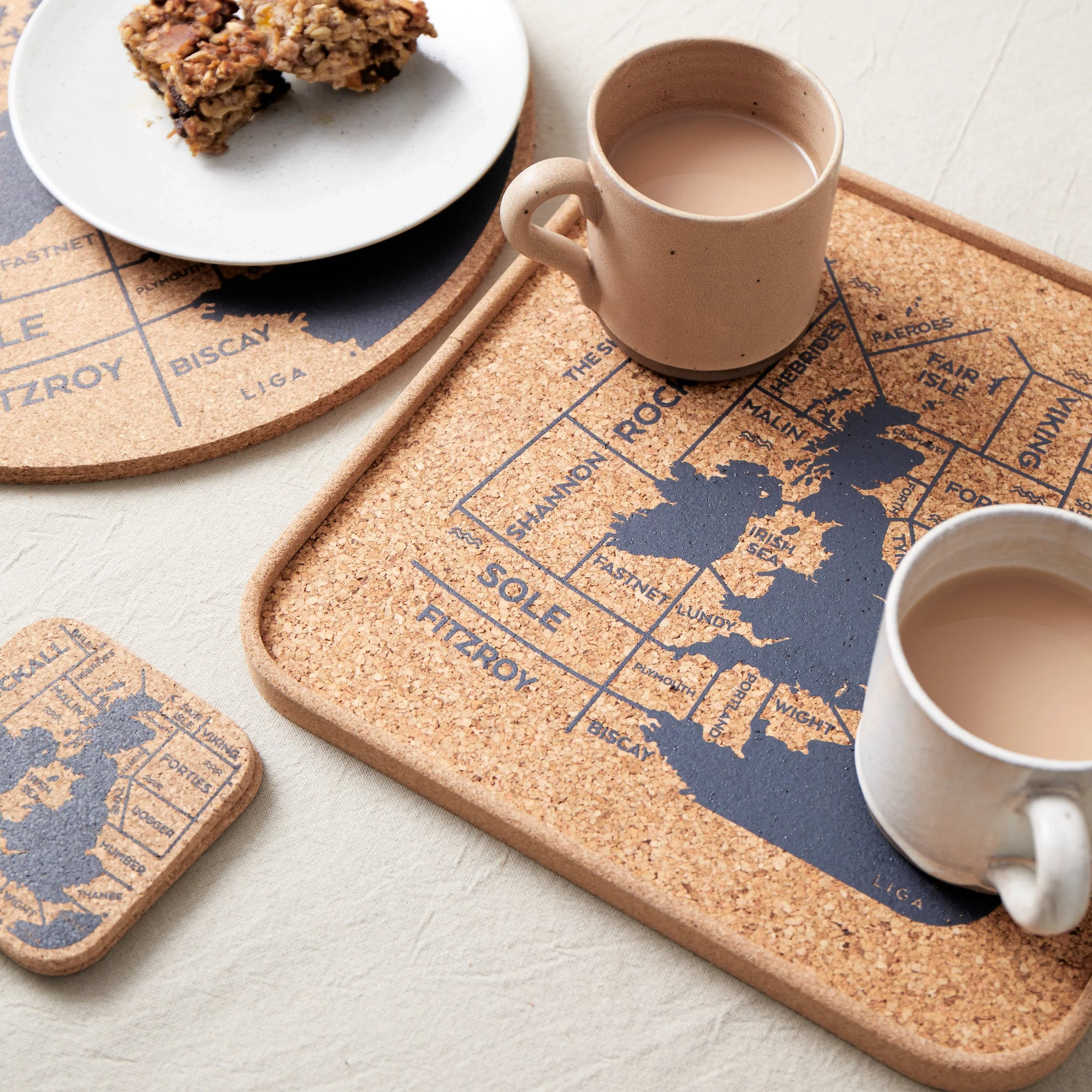 Cork Coasters | Shipping Forecast | Set of 4