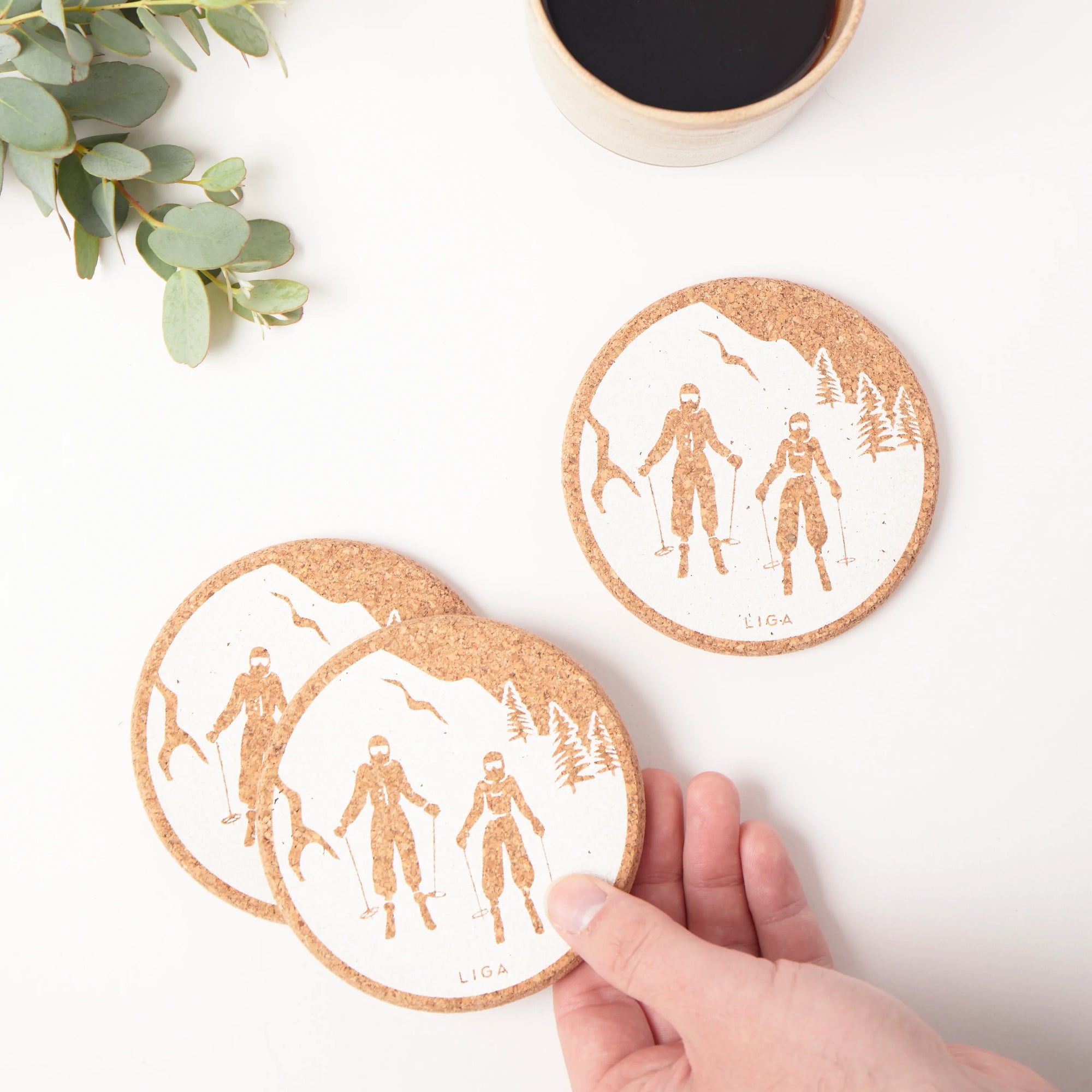 Cork Coasters | Ski