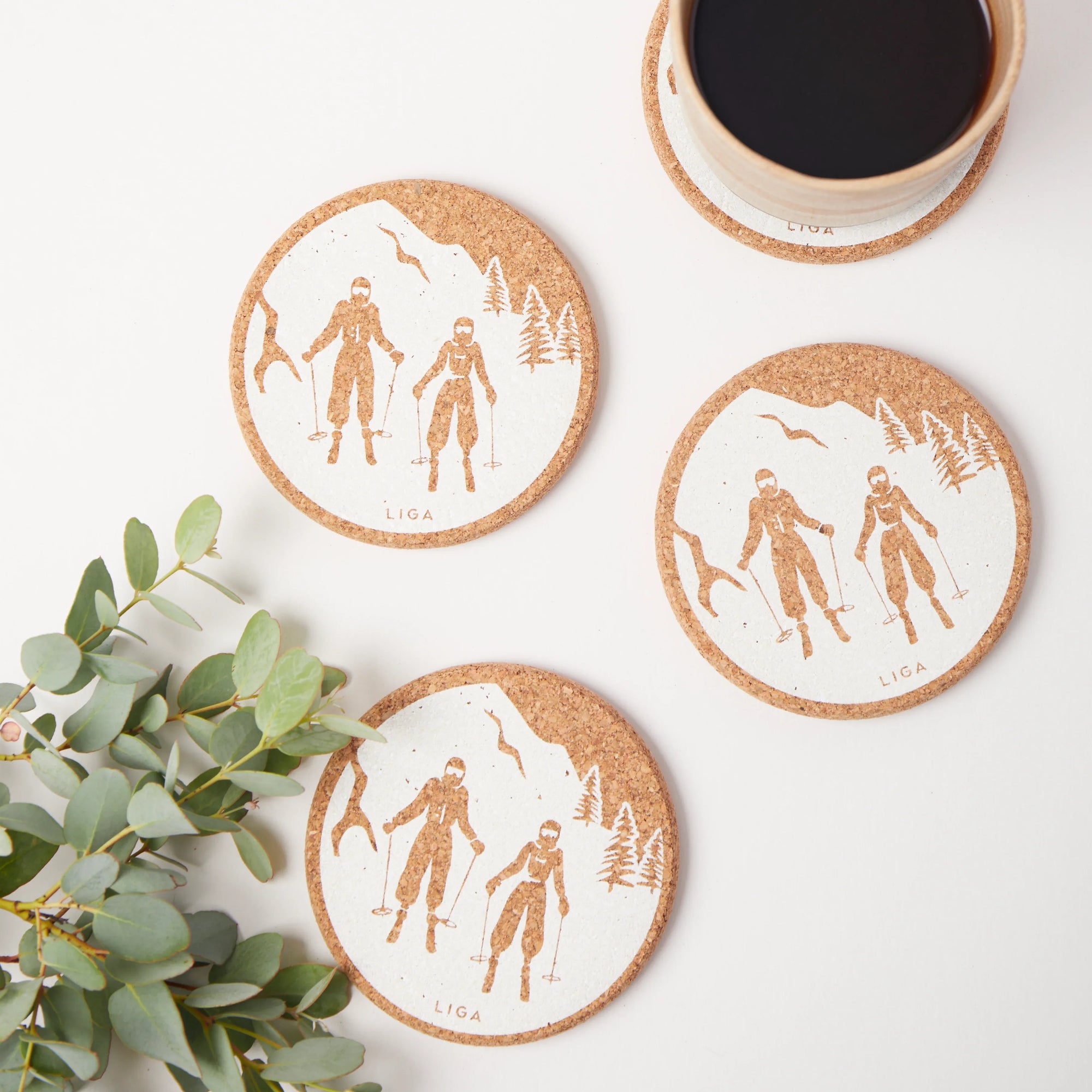 Cork Coasters | Ski