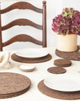 Smoked Cork Placemats | Round Set of 4