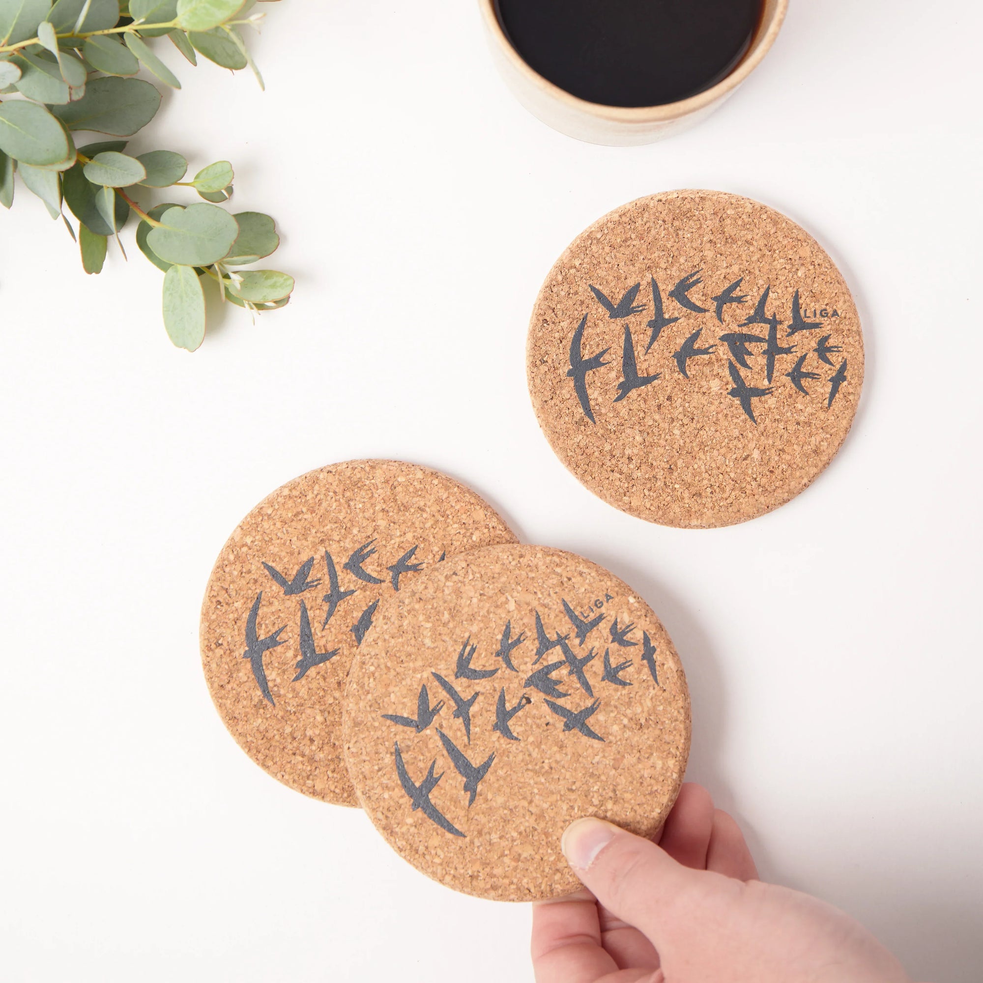 Cork Coasters | Swallows