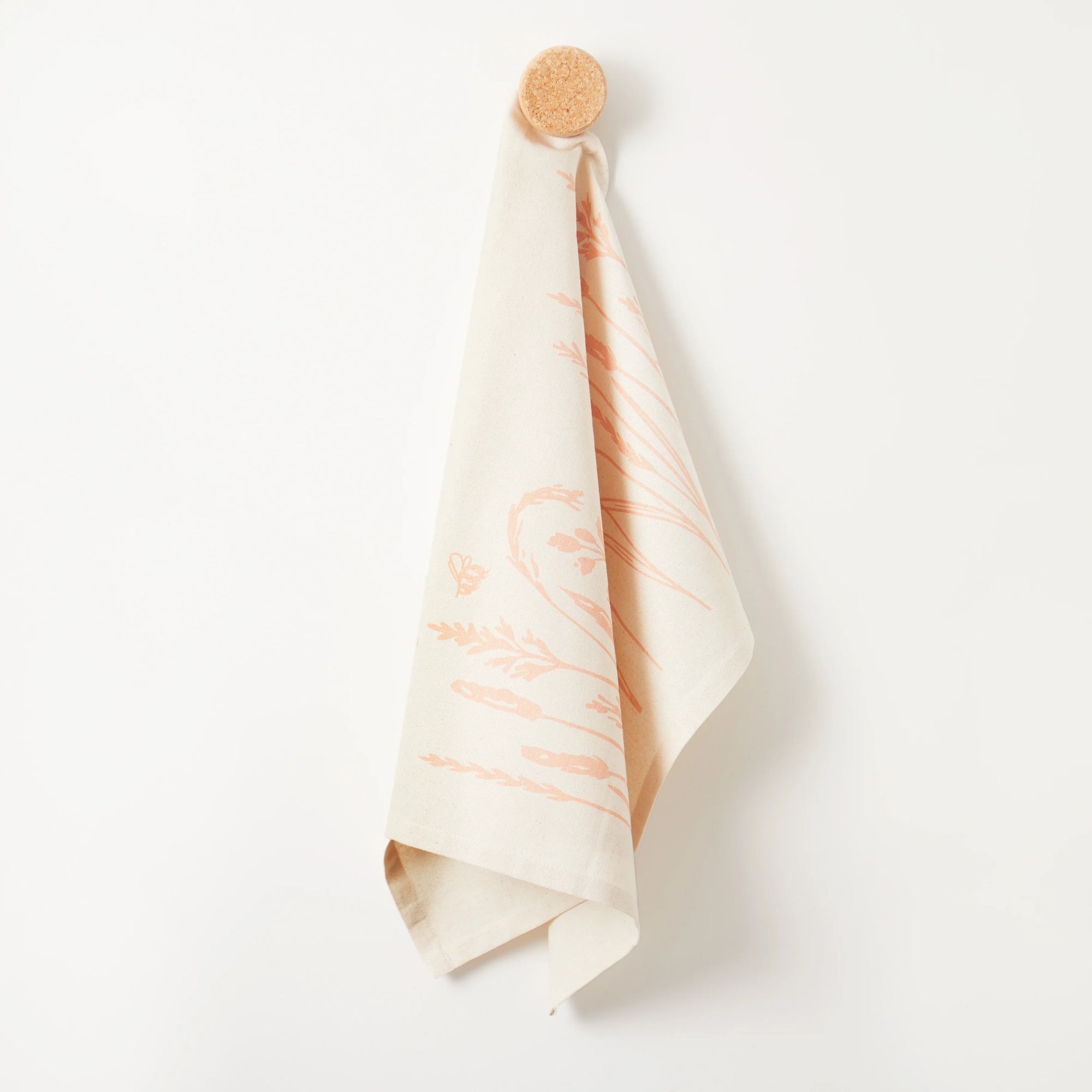 Organic Tea Towel | Native Grasses & Bees