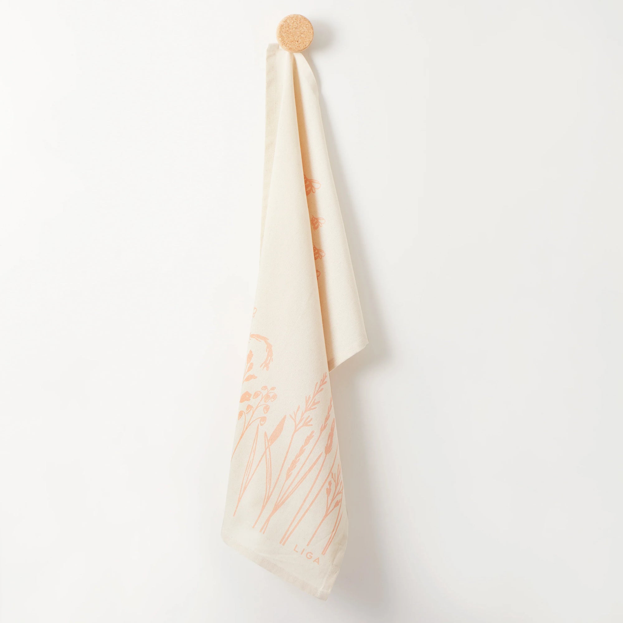 Organic Tea Towel | Native Grasses & Bees