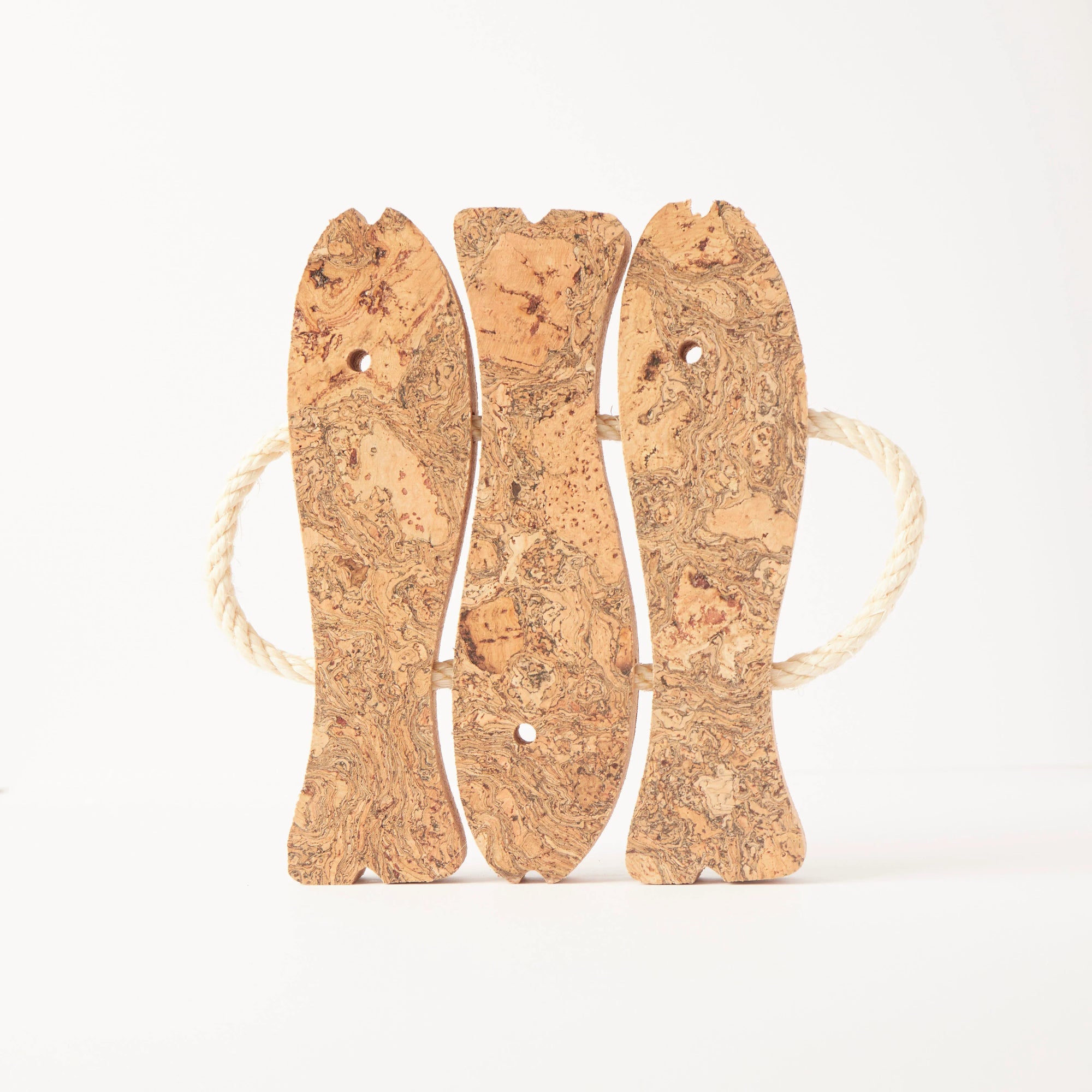 Natural Cork 3 Fish Trivet