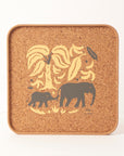 Cork Tray | Elephant & Bananas