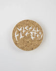 Sustainable cork round magnet. Swallows Design
