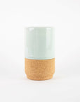 Sustainable Ceramic and cork mug, Aqua