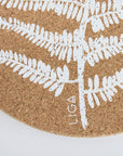 Eco friendly cork placemats + coasters. Fern design
