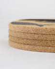 Eco friendly cork placemats + coasters. Grey Fish Design