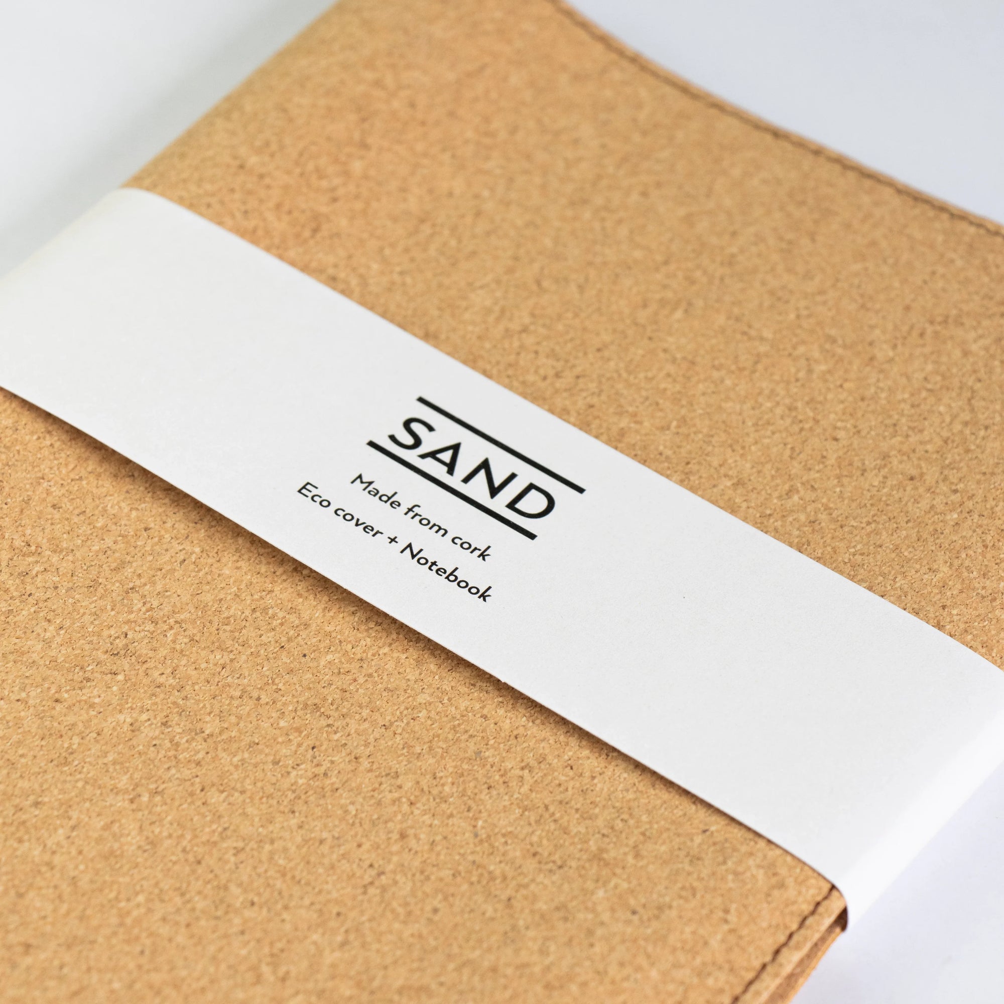 Sustainable cork A5 notebook cover + Refill, sand range