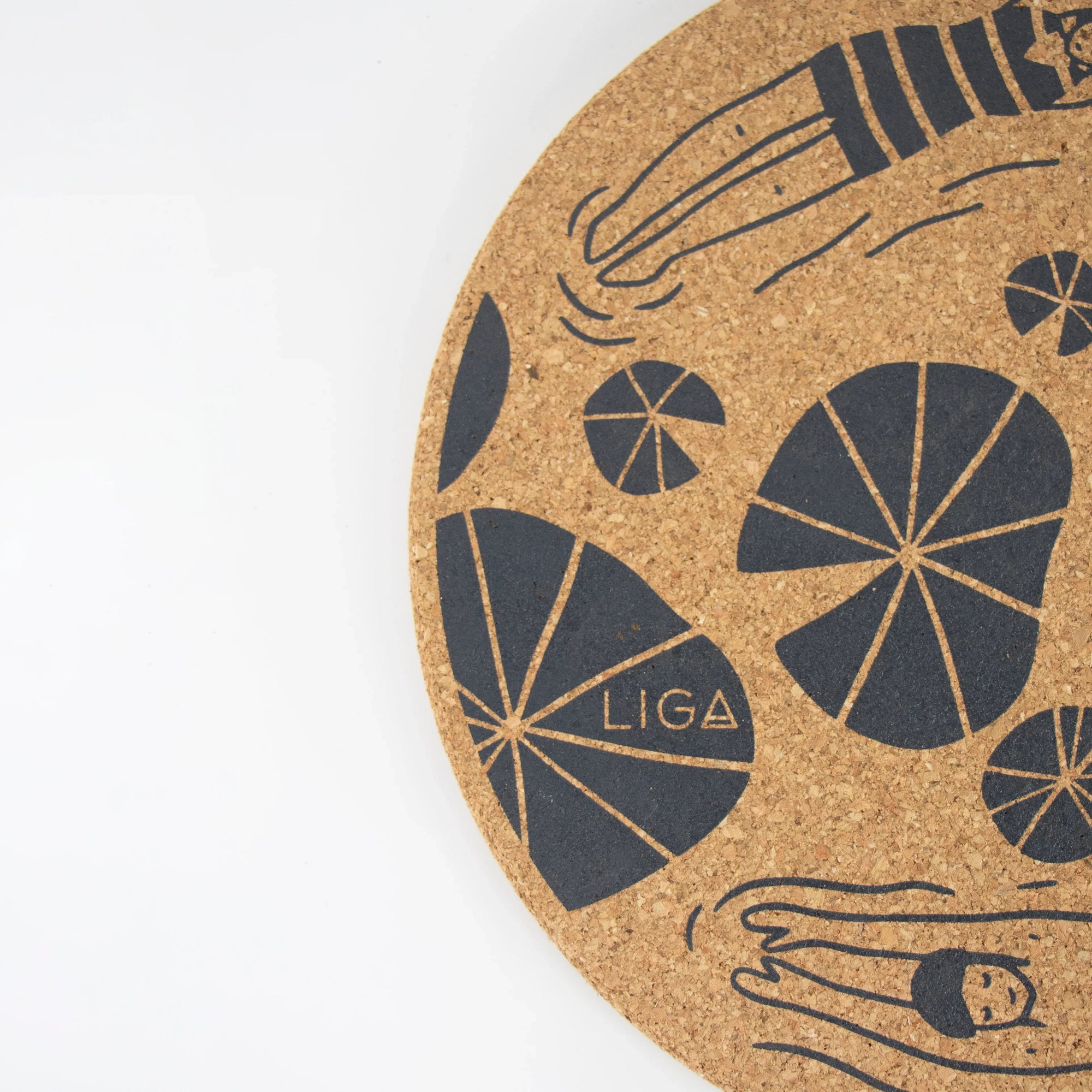 eco cork placemats and coasters. Wild swimmers design