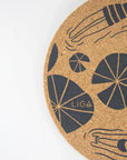 eco cork placemats and coasters. Wild swimmers design