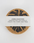 cork coasters with Monstera design