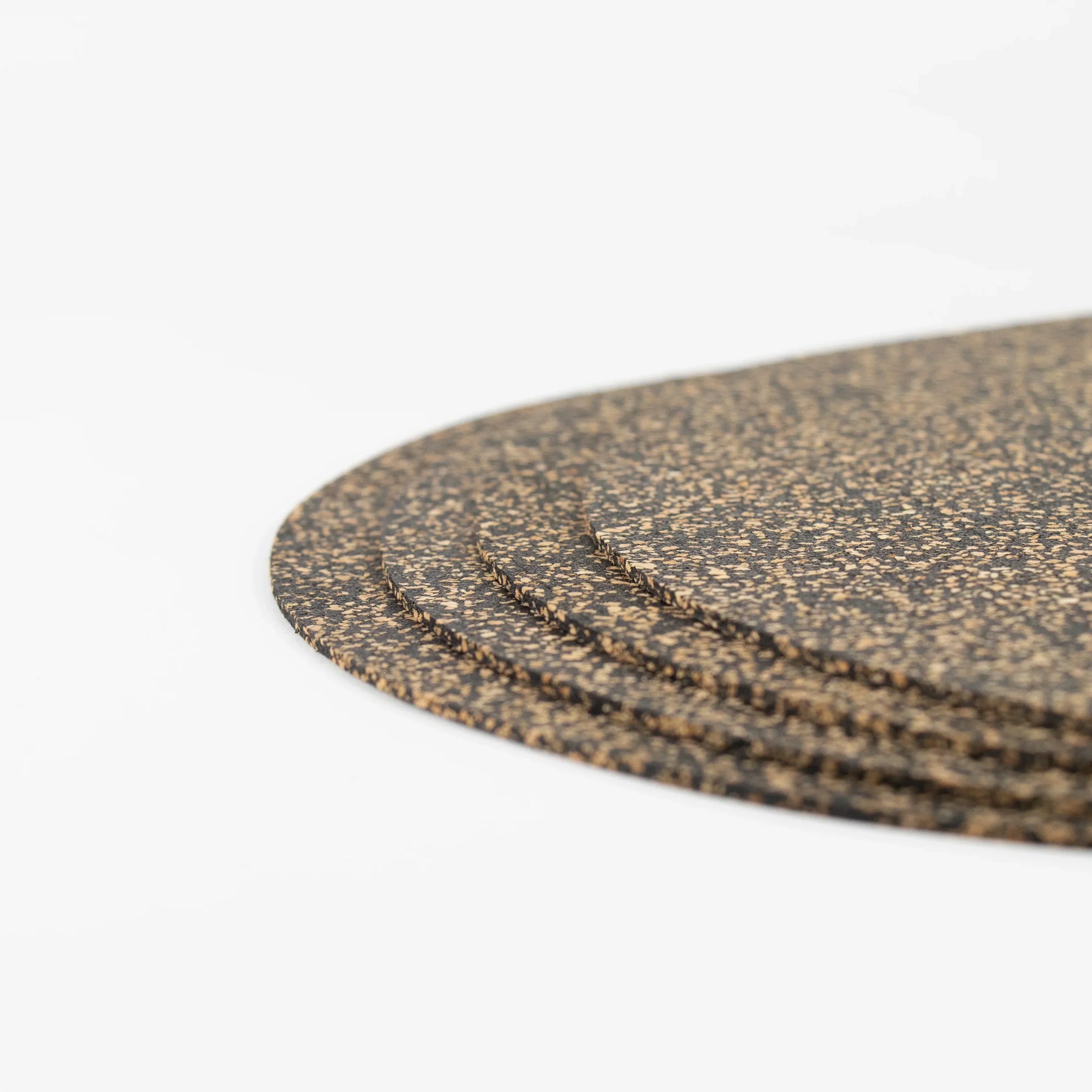 Dash Recycled Rubber & Cork Placemats | Round Set of 4