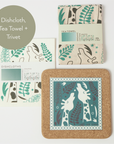 Giraffes  | Cork and Tile Trivet, Tea Towel and Dishcloths