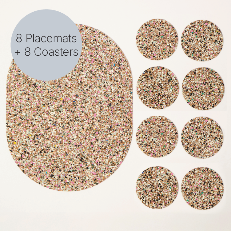 Beach Clean Placemats and Coasters | Oval S/8