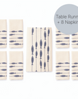 Fish on a Line Table Runner & Napkins | S/8