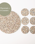 Beach Clean Round Placemats and Coasters Bundle | Table S/6