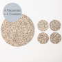 Beach Clean Round Placemats and Coasters Bundle | Table S/4