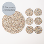 Beach Clean Round Placemats and Coasters Bundle | Table S/6