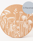 Cork Max Placemats | Flowers | 3 Sets for 2