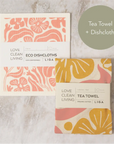 Tea Towel and matching Dishcloths | Flora