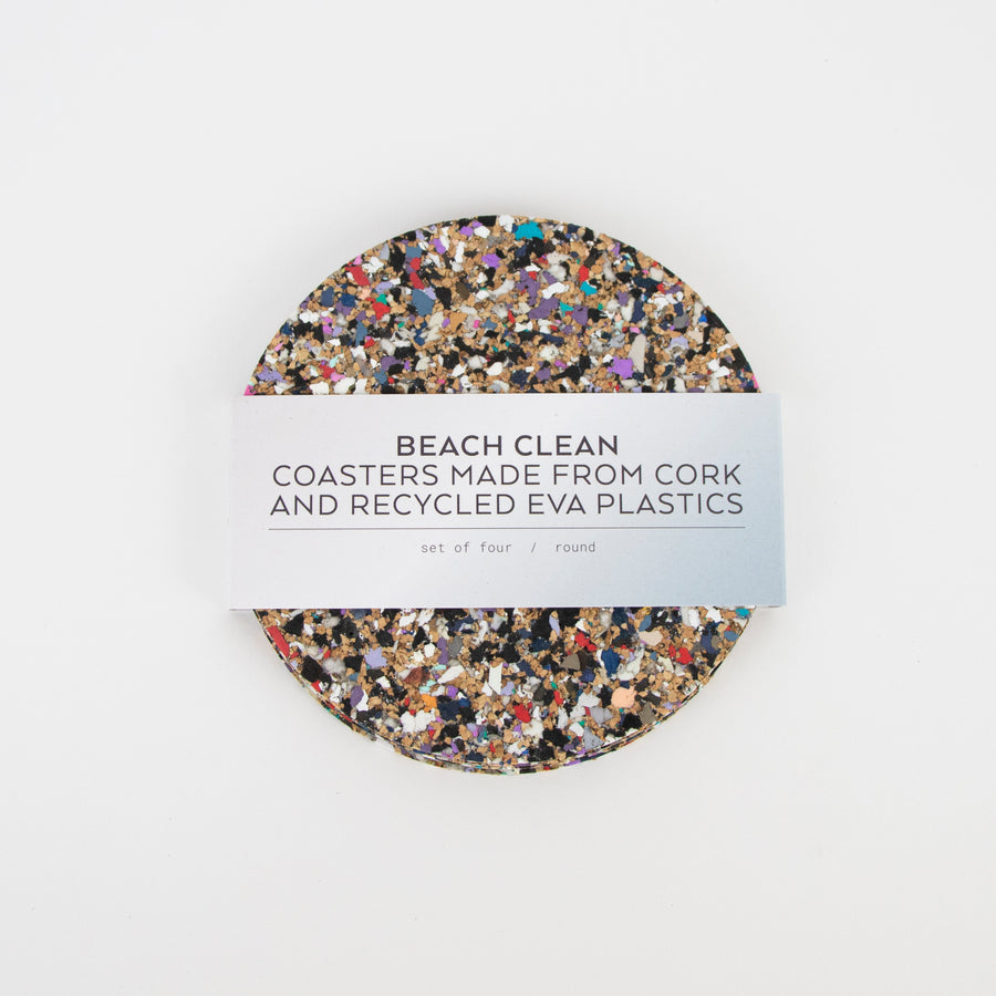 Set of 6 Beach Clean Placemats + Coasters | Round