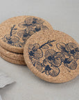 Cork Coaster | Orchids Grey