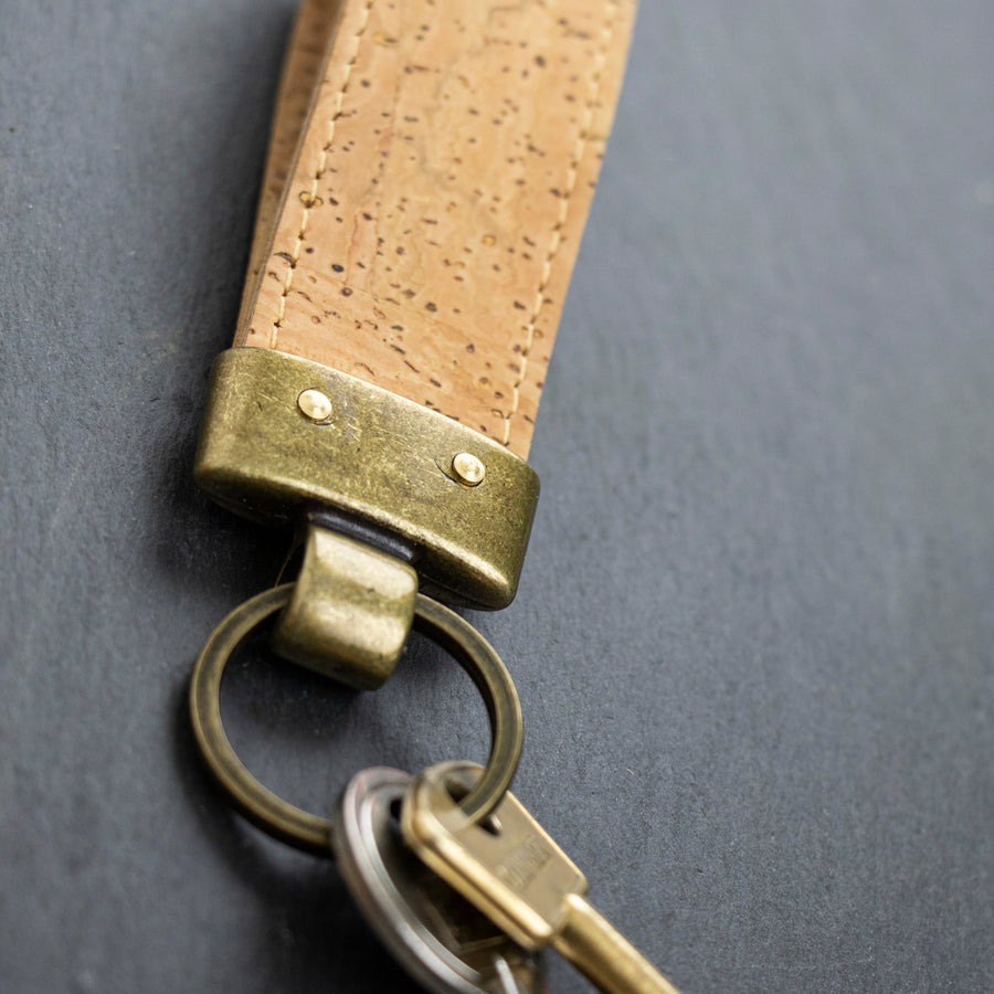 Organic Cork Key Fob | Natural