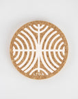 Cork Coaster | Ripple White