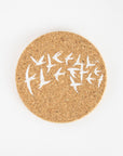 Cork Coaster | Swallows | White