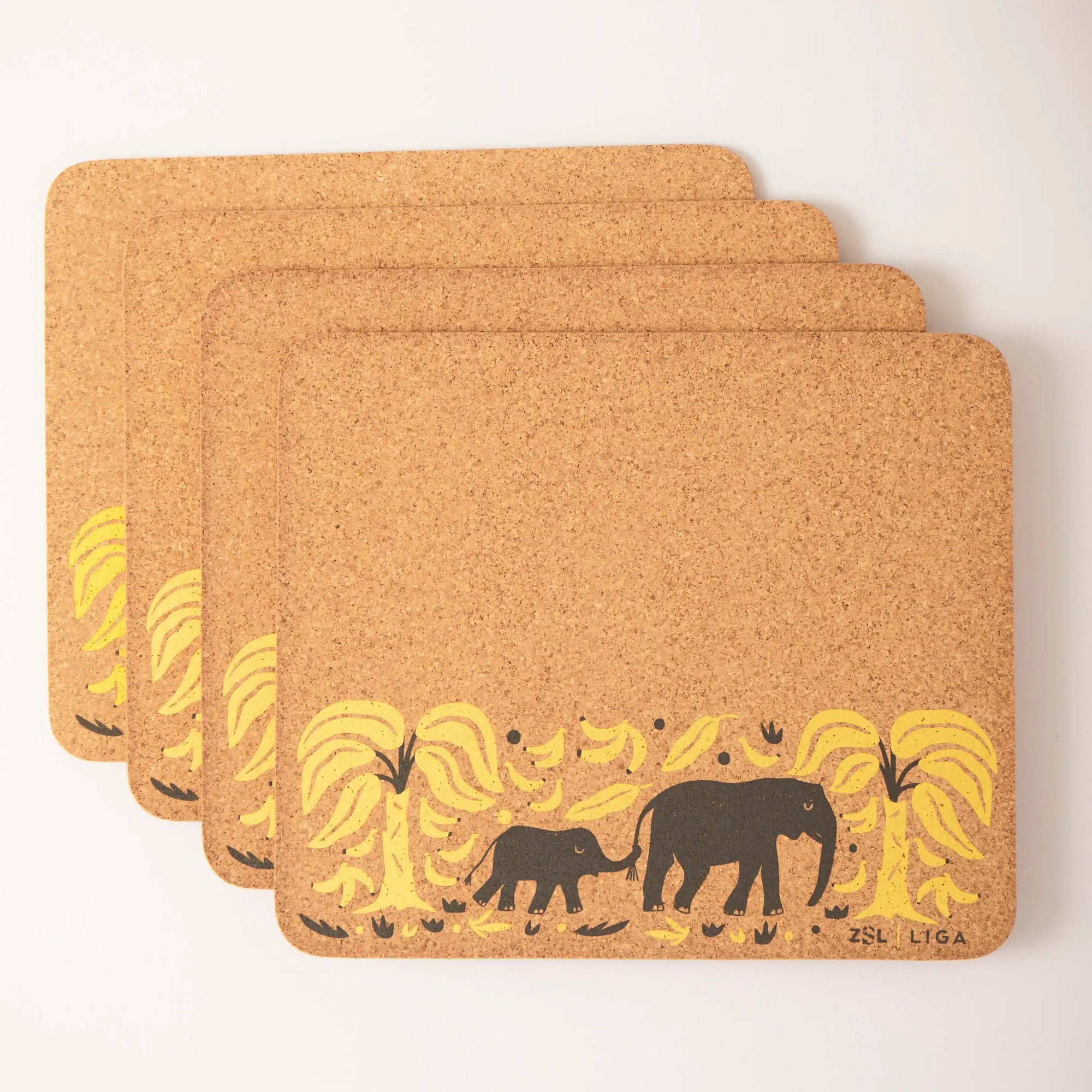Set of 4 Placemats and matching Coasters | Giraffes