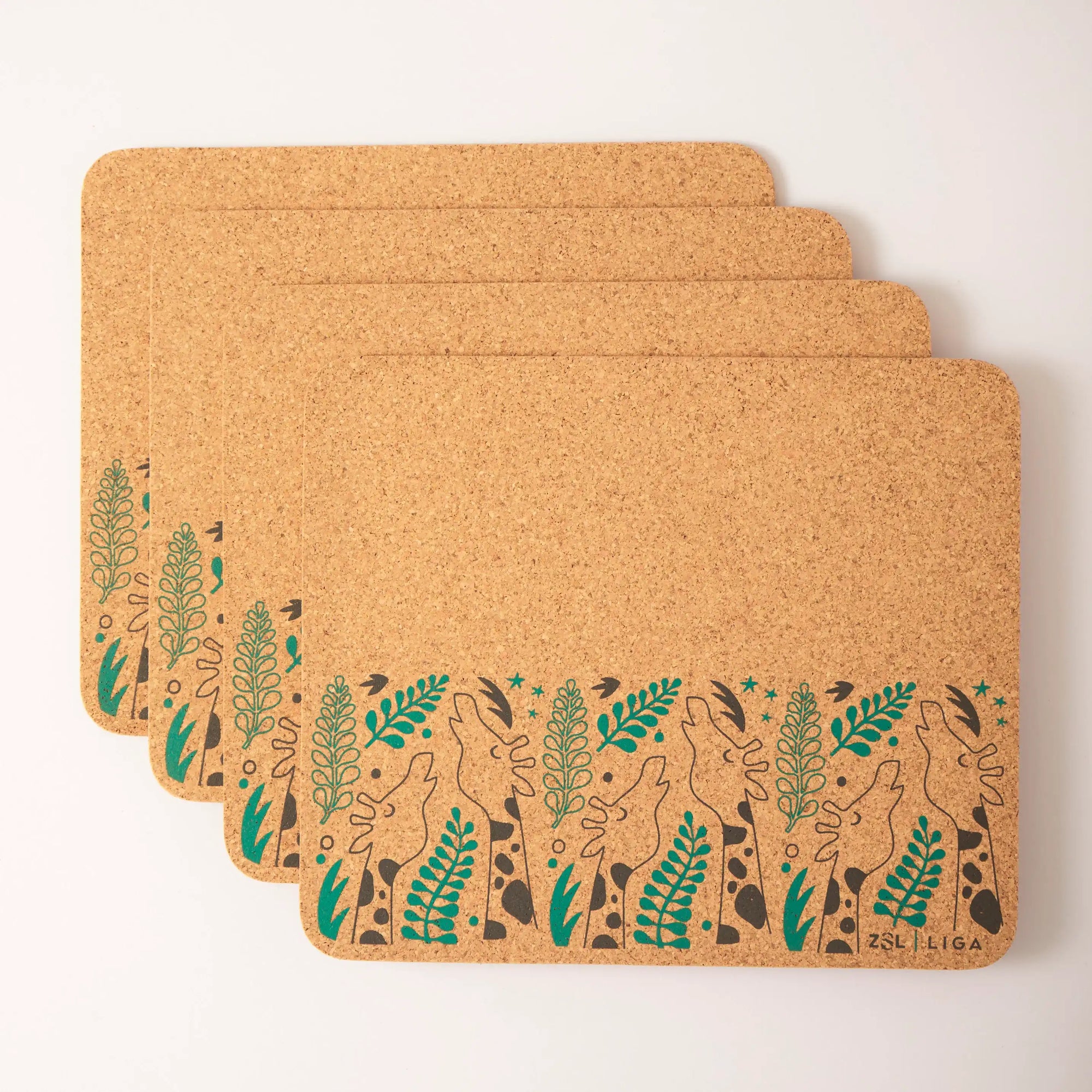 Set of 4 Placemats and matching Coasters | Elephant &amp; Bananas