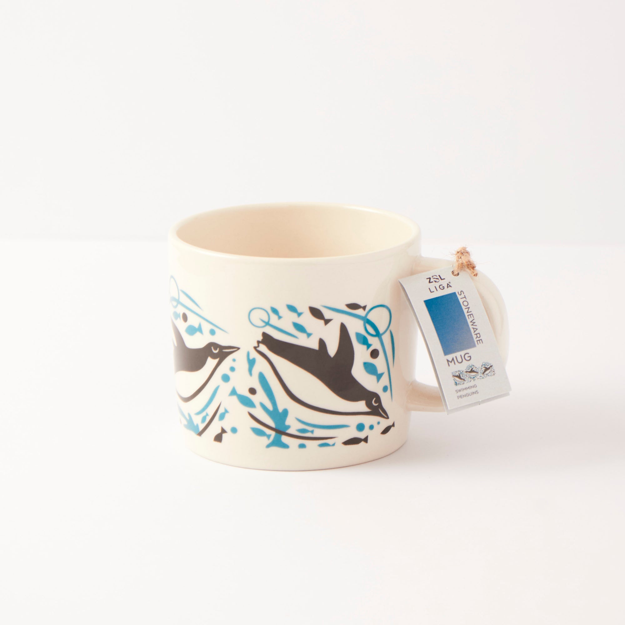 Stoneware Mug | Swimming Penguins