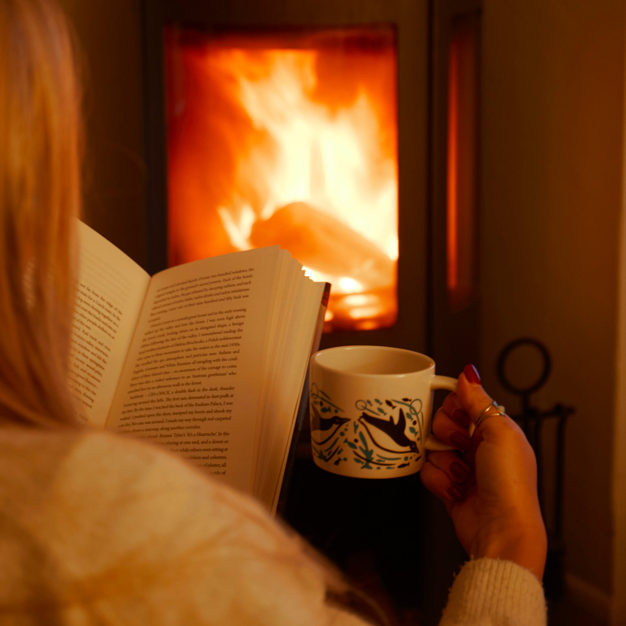 Stoneware Mug | Swimming Penguins