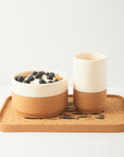 Ceramic and Cork Bowl - Cream