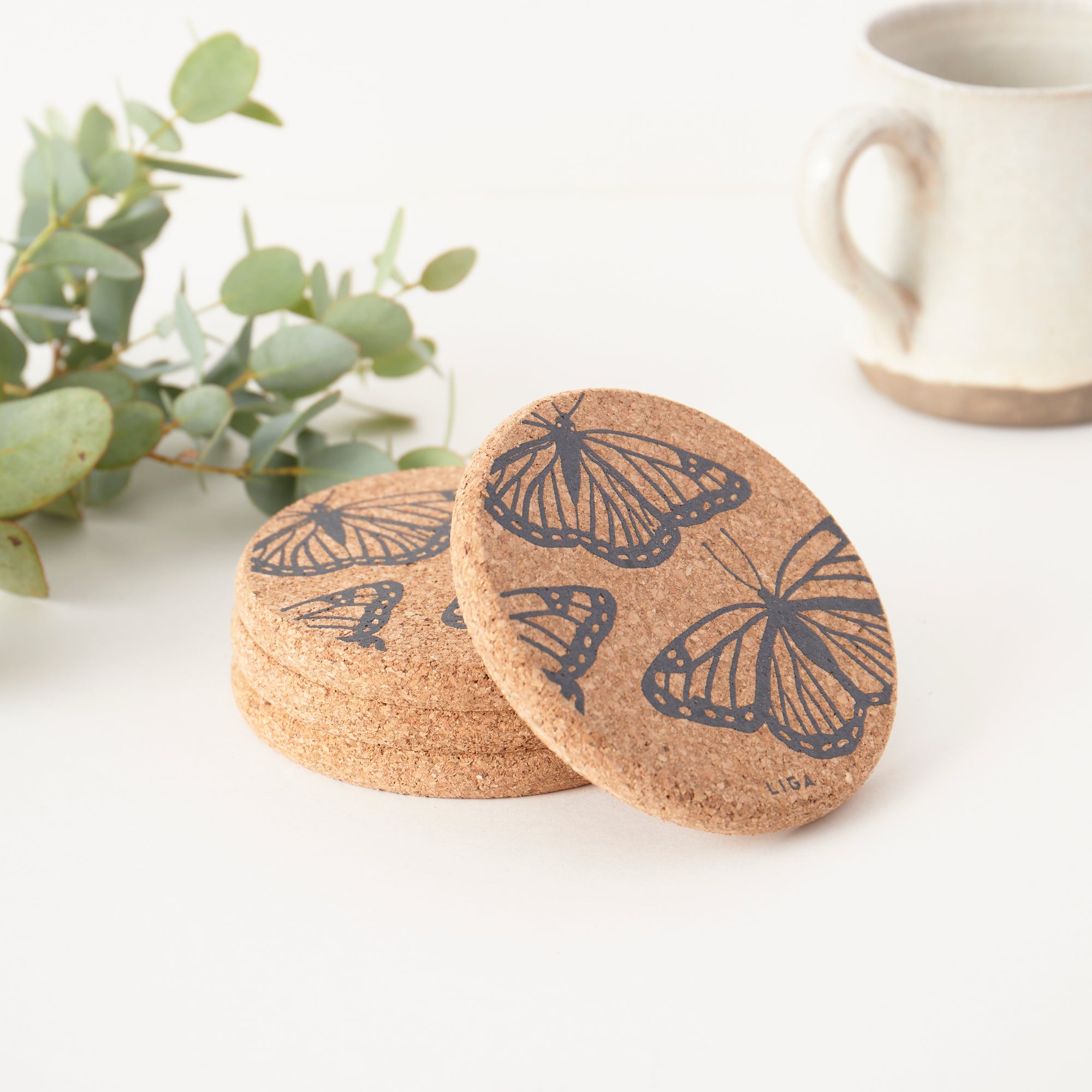 Cork Coasters | Butterflies