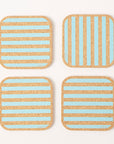 Cork Coasters | Candy Stripes - Blue