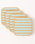Cork Coasters | Candy Stripes - Blue