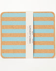 Cork Placemats | Candy Stripes - Blue