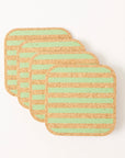 Cork Coasters | Candy Stripes - Green