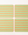 Cork Placemats | Candy Stripes - Green