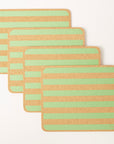 Cork Placemats | Candy Stripes - Green