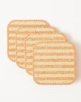 Cork Coasters | Candy Stripes - Olive