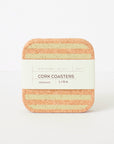 Cork Coasters | Candy Stripes - Olive